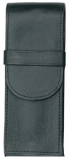Alassio Etui pour stylo, pour 2 stylos, noir, cuir véritable