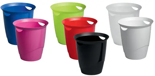 DURABLE Corbeille à papier TREND, 16 litres, rond, bleu