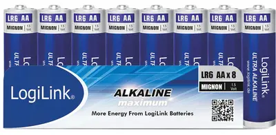 LogiLink Pile alcaline "Ultra Power", Mignon (AA/LR6)
