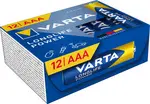 VARTA Pile alcaline Longlife Power, Micro (AAA), 12 pièces
