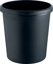 helit Corbeille à papier "the german", 18 litres, PE, noir