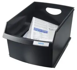 HAN Bac à papier LOGO-DRIVE, polystyrène, 25 litres, noir