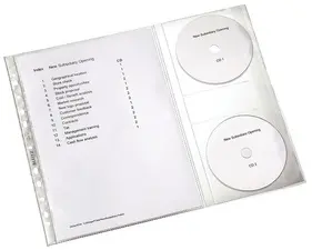 LEITZ Pochette perforée avec rabat CD, A4, PP, 0,12 mm,