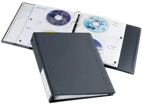 DURABLE Classeur à anneaux CD-/DVD INDEX, 40 CD, anthracite
