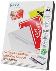pavo Pochette de plastification, A4, autocollant