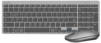 LogiLink BT Dual-Mode Desktop-Set, kabellos, grau/anthrazit