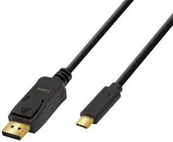 LogiLink Câble de connexion USB-C - DisplayPort, 1,8 m, noir