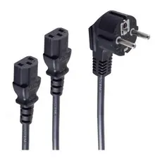 shiverpeaks BASIC-S Câble d'alimentation Y, noir, 1,8 m