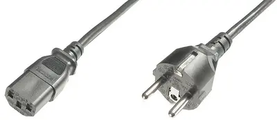 DIGITUS Câble d'alimentation, contact de sécurité-C13, 1,8m