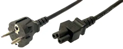 LogiLink Câble d'alimentation pour notebook, noir, 1,8 m