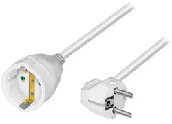 LogiLink Rallonge électrique avec prises terre, 10 m, blanc