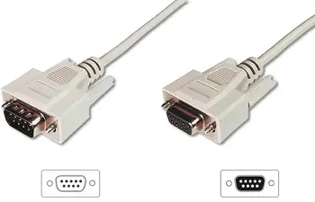 DIGITUS Câble 9 broches Sub-D, mâle - femelle, 3,0 m