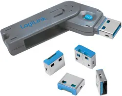 LogiLink Verrou de sécurité USB, 1 clé / 4 verrous