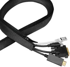 LogiLink Gaine pour câble, 2,0 m, capacité: 20 mm, noir