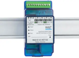 W&T Web-IO numérique 4.0, 4 x In/Out, 10/100 BaseT, bleu
