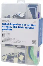 LogiLink Kabel-Organisations-Set, 128-teilig, in Box