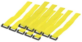 LogiLink Attache-câbles auto-agrippante, 300 x 20 mm, jaune