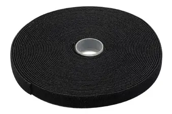 DIGITUS Lien auto-agrippant sur rouleau, 10 m, noir