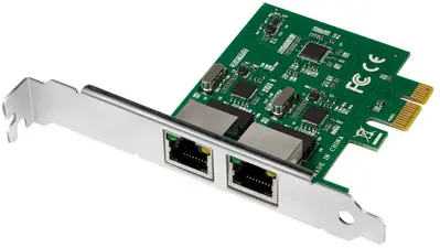 LogiLink Carte réseau PCI Gigabit Ethernet RJ45, 2 ports