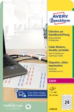 AVERY Zweckform Etiquettes pour câbles, 60 x 40 mm, blanc