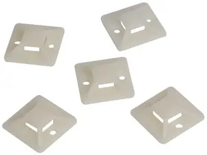 LogiLink Embases autoadhésives, 24 x 24 mm, nature