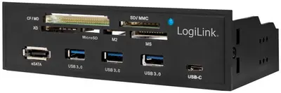 LogiLink Panneau multifonctions 5,25", lecteur de 6 cartes