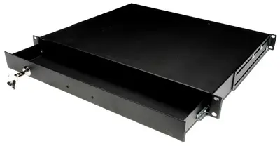 DIGITUS Tiroir à clavier 19", 1 U, noir (RAL 9005)