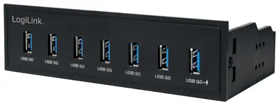 LogiLink Hub USB 3.0 de 5,25" avec port de chargement rapide