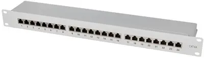 LogiLink Panneau de brassage 19" Cat.6A, 24 ports, 1 U