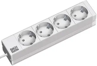 BACHMANN 10" Steckdosenleiste, 4-fach Schutzkontakt ohne