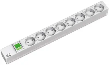 BACHMANN multiprise 19", 8 prises, avec interrupteur
