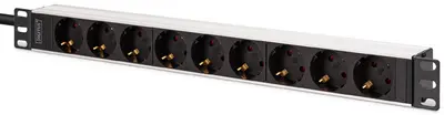 DIGITUS 19" Steckdosenleiste, mit Kaltegräte-Stecker, 9-fach