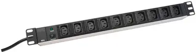 DIGITUS bloc multiprise 19", 10 ports, avec parasurtenseur
