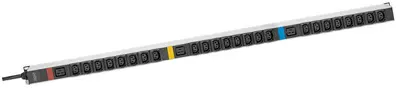 DIGITUS Bloc multiprise appareils froids 19", 27 ports, noir