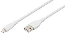 DIGITUS Câble silicone, USB-A - Lightning, 2,0 m