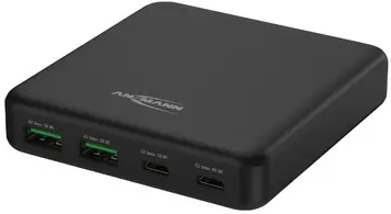 ANSMANN Chargeur USB de bureau DC465PD, noir