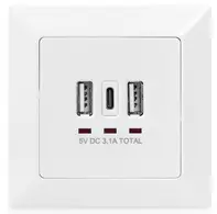DIGITUS Prise avec ports USB-A & USB-C, encastrable