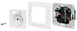 LogiLink Unterputz-Steckdose, 1x CEE 7/3, 1x USB-A, 1x USB-C