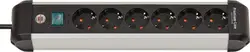 brennenstuhl Steckdosenleiste Premium-Alu-Line, 6-fach