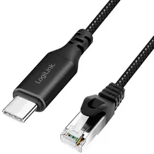 LogiLink Câble Ethernet USB 3.2, USB-C - RJ45, 2 m