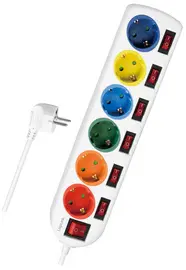 LogiLink Multiprise, 6 prises avec 7 interrupteurs