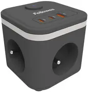 Fellowes Cube multiprise Power Cube, type E, noir