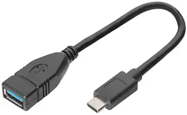 DIGITUS Câble adaptateur USB 3.0, USB-C - USB-A, 0,15 m