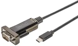 DIGITUS Adaptateur USB 2.0, USB-C - RS232, noir