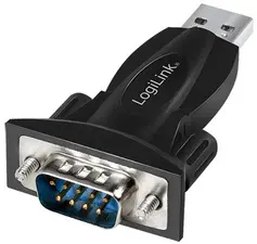 LogiLink Adaptateur USB 2.0 - RS232, noir