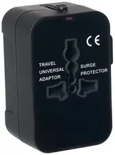 pavo Universal-Reisestecker (US/AU/EU/UK), schwarz