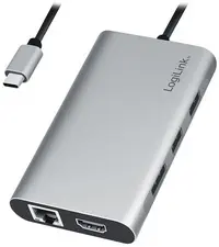 LogiLink Docking station USB 3.2 (gén.1), USB-C, 8 ports
