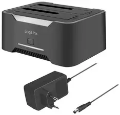 LogiLink USB 3.2 Dual Festplatten Docking Station, 2,5"/3,5