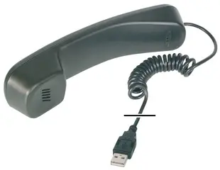 DIGITUS Combiné téléphonique USB, noir, Plug-and-Play