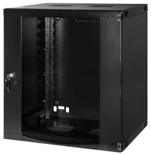 LogiLink Coffret mural 19", une pièce, 12 U, noir-gris